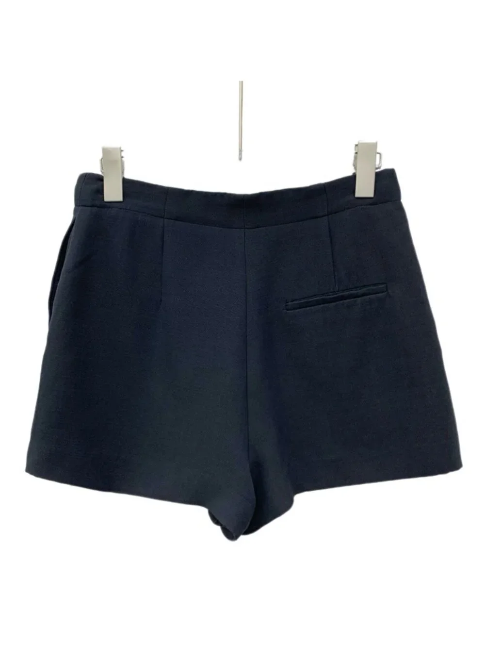 Dior Black Wool Single-Button Casual Shorts